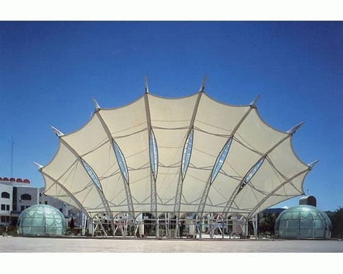 Struttura di tensione della membrana del tetto di architettura 120mm 50mm del tessuto di tensione Q355