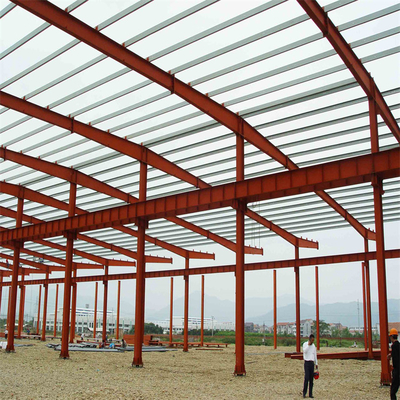 Struttura portale della singola baia di Q235B che perfora struttura d'acciaio portale cad per Hall Shed