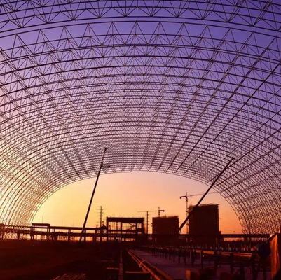 Le costruzioni ad intelaiatura d'acciaio galvanizzate della immersione calda incurvano pagina strutturale 300m dello spazio