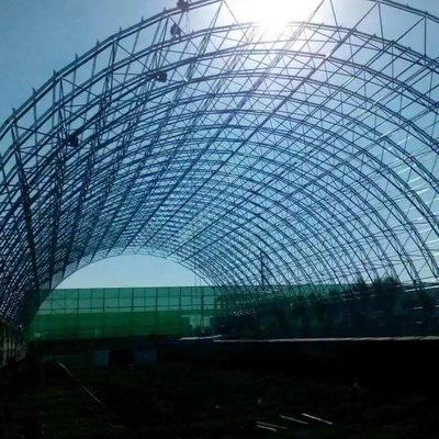Le costruzioni ad intelaiatura d'acciaio galvanizzate della immersione calda incurvano pagina strutturale 300m dello spazio