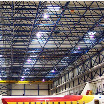 Strutture spaziali prefabbricate in acciaio Q235B, parati grigio scuro GB, per hangar di aerei