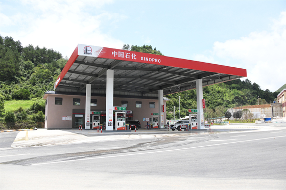 Costruzione 300m del baldacchino della stazione di servizio della benzina di S235JR su misura