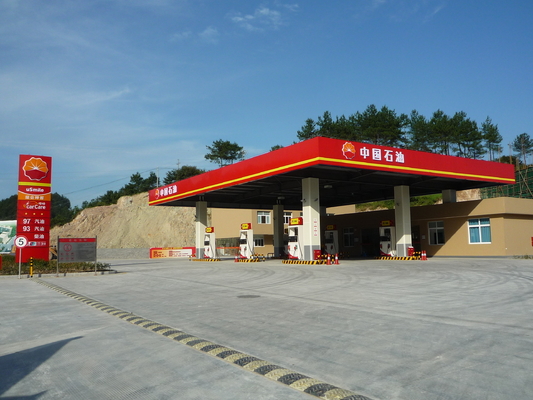 Costruzione 300m del baldacchino della stazione di servizio della benzina di S235JR su misura