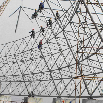 Tetto d'acciaio leggero di costruzione prefabbricato di esagerare della struttura Q235 della struttura dello spazio per lo stadio