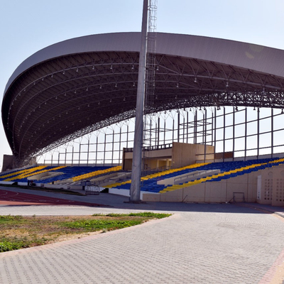Tetto d'acciaio leggero di costruzione prefabbricato di esagerare della struttura Q235 della struttura dello spazio per lo stadio