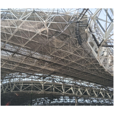 Q235 Struttura in acciaio prefabbricata su misura Alta resistenza al fuoco Costruzione a telaio spaziale in acciaio