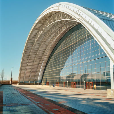 Strutture spaziali in acciaio su larga scala per la costruzione efficiente di stazioni ferroviarie.