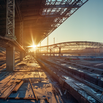Strutture di telaio in acciaio di larga lunghezza per una costruzione efficiente delle stazioni ferroviarie. Soluzioni robuste e versatili.