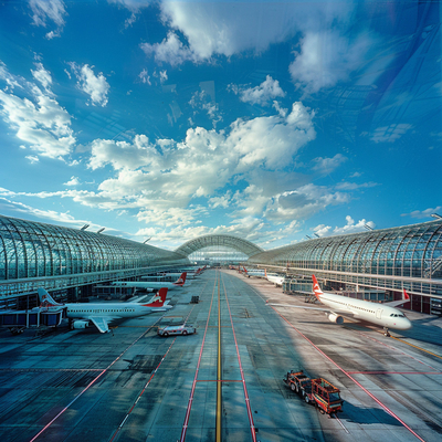 Cornice in acciaio per le strutture sospese nei terminal aeroportuali che migliorano l'estetica e la stabilità