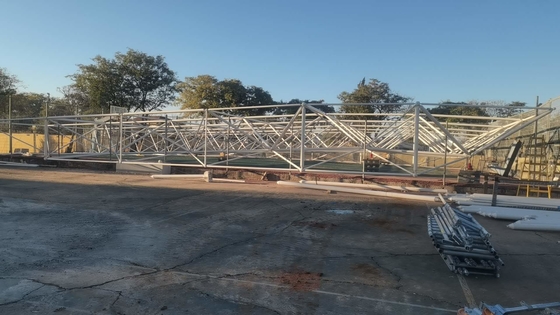 Q345 Cornice spaziale prefabbricata connessione a nodo Galvanizzato Stadio sportivo GB