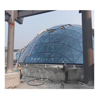 Pannello di vetro per la facciata di un muro di tenda in alluminio di colore blu per la struttura in acciaio Soluzione di progettazione di edifici nel mercato globale