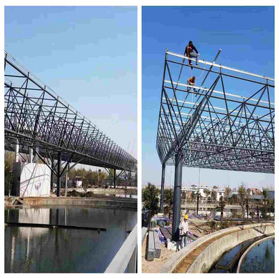 Prefab Steel Space Frame with 15-21 Days Delivery Customized Size and Sound Insulated for Stadium Roof Structure